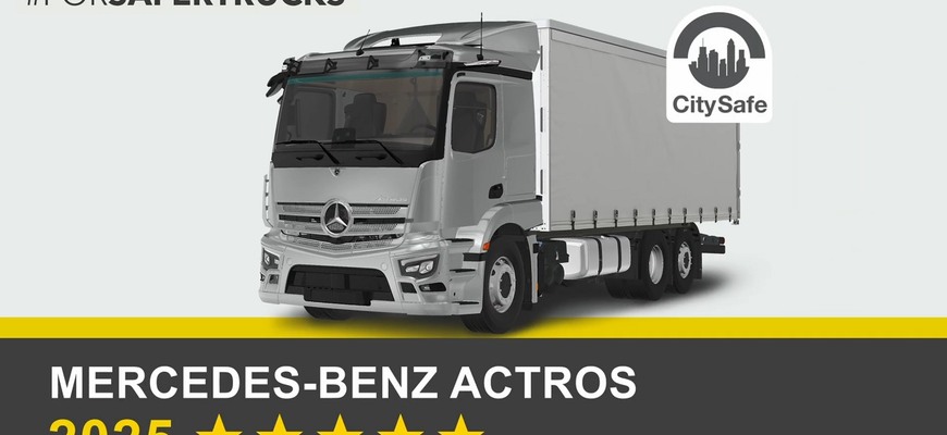 Mercedes-Benz Actros má päť hviezdičiek v Euro NCAP. Vyrovnal sa Volvu?