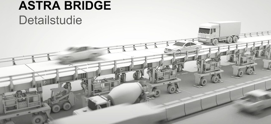Astra Bridge. Mobilný most, ktorý by mohol eliminovať zápchy kvôli práci na ceste