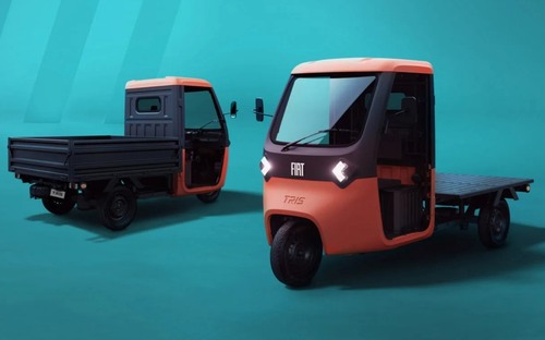 Úžitková trojkolka sa vracia na scénu. Fiat Tris jazdí na elektriku a odvezie viac ako sám váži