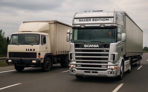 Štvorková Scania má 30 rokov. Na slovenských cestách pôsobila ako vesmírna loď