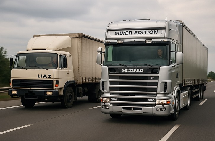 ŠTVORKOVÁ SCANIA MÁ 30 ROKOV. NA SLOVENSKÝCH CESTÁCH PÔSOBILA AKO VESMÍRNA LOĎ