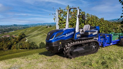 New Holland TK Methane Power je nový pásový traktor špeciálne navrhnutý pre vinohrady