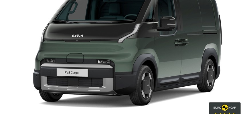 Kia PV5 Cargo má päť hviezd v Euro NCAP