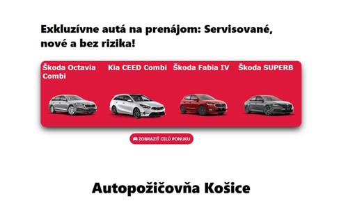 Flex-Rent je cenovo výhodná autopožičovňa Košice
