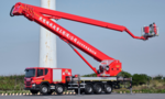Vysokozdvižné plošiny Scania na údržbu veterných elektrární dosiahnu do výšky takmer 100 metrov