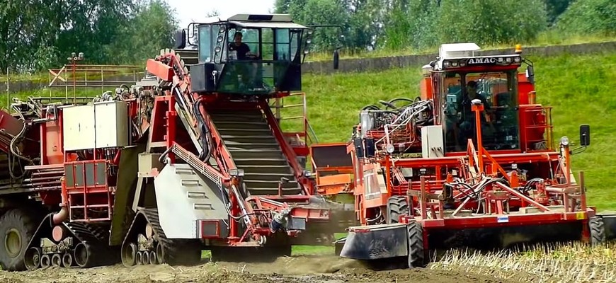 Ako z iného sveta. Prací kombajn na tulipánové cibuľky je fascinujúci stroj (video)