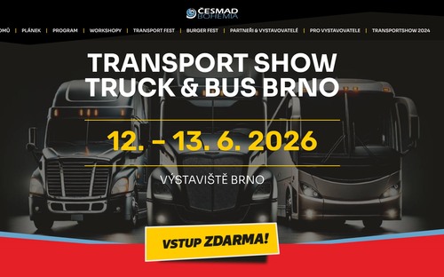 Transport Show Truck and Bus Brno 2026: Kúsok od Slovenska sa chystá veľká show, vstup bude zdarma